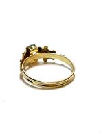 14k gouden ring met een aquamarijn, -, -, Ophalen of Verzenden, Zo goed als nieuw