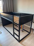 Ikea Kura omkeerbaar half hoogslaper - zwart, Ophalen, Gebruikt, 90 cm, Eenpersoons