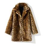 Luipaard nep bontjas bont jas winterjas winter dames panter, Verzenden, Nieuw, Bruin
