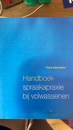 Frank Paemeleire - Handboek spraakapraxie bij volwassenen, Ophalen of Verzenden, Zo goed als nieuw, Frank Paemeleire