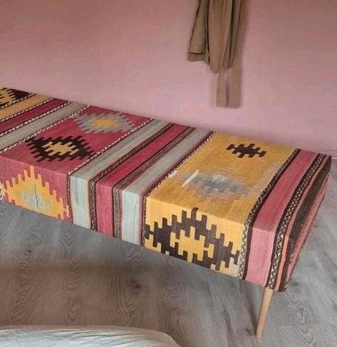 daybed, kelim, handgemaakt, Huis en Inrichting, Banken | Sofa's en Chaises Longues, Zo goed als nieuw, Overige maten, 150 tot 200 cm