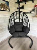Ei stoel zwart, Tuin en Terras, Ophalen, Zo goed als nieuw, Kunststof
