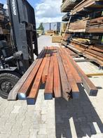 Restpartij Hardhout palen 7 x 7 diverse lengtes 10 st, Ophalen, Palen, Nieuw, Hardhout