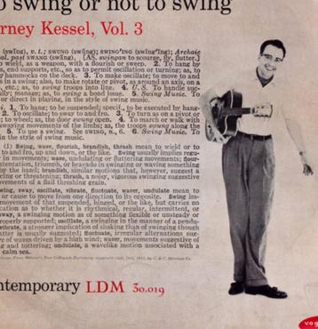 Barney Kessel- To Swing Or Not To Swing -Vol. 3 (French Pres beschikbaar voor biedingen