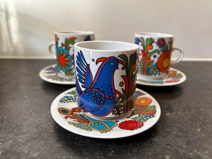 Villeroy & Boch “Acapulco” Koffiemokjes (3 stuks), Antiek en Kunst, Antiek | Porselein, Ophalen of Verzenden
