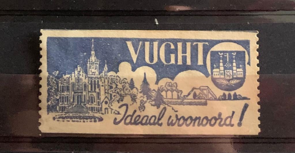 Sluitzegel stads promotie VVV Vught, Postzegels en Munten, Ophalen of Verzenden, T/m 1940, Gestempeld
