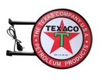 Texaco filling station dubbelzijdige licht reclame lamp, Gebruikt, Texaco, USA, Lichtbak of (neon) lamp