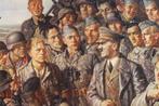 wo2 Propaganda schilderij Hitler aan het front  Emil Scheibe, 2e hands, Ophalen of Verzenden, Duitsland, 2e hands