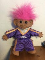 Vintage gelukstroll pop roze haar en trainingspak, Ophalen of Verzenden, Gebruikt, Pop