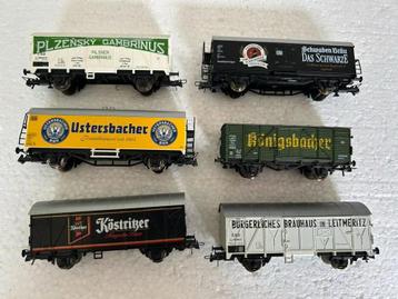 6X Roco Bierwagons diverse merken bier beschikbaar voor biedingen