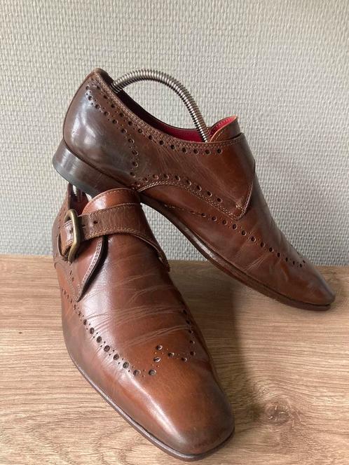 Pre-Loved Vero Cuoio herenschoen met gesp & brogue, Kleding | Heren, Schoenen, Nieuw, Bruin, Verzenden