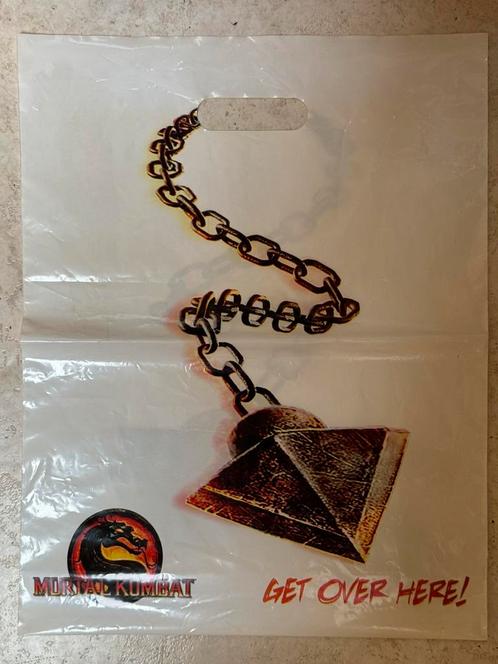 Mortal Kombat Get Over Here! retail bag plastic tas, Sieraden, Tassen en Uiterlijk, Overige Accessoires, Zo goed als nieuw, Ophalen of Verzenden