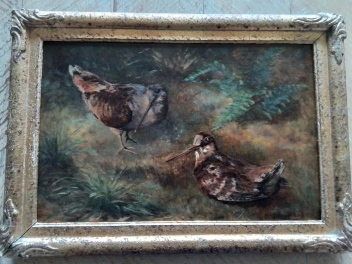 Twee Houtsnippen, Antiek en Kunst, Kunst | Schilderijen | Klassiek, Ophalen of Verzenden