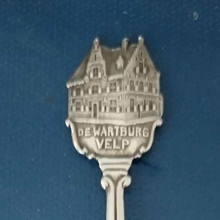 verzilverd lepeltje De Wartburg Velp (Nieuwpoort 90), Antiek en Kunst, Antiek | Bestek, Ophalen of Verzenden