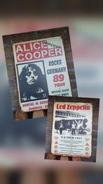 Metalen borden - Led Zeppelin en Alice Cooper - 5 per stuk, Ophalen of Verzenden, Zo goed als nieuw