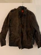 Vintage heren leren jas hugo boss maat s, Ophalen of Verzenden, Gedragen, Maat 46 (S) of kleiner, Groen