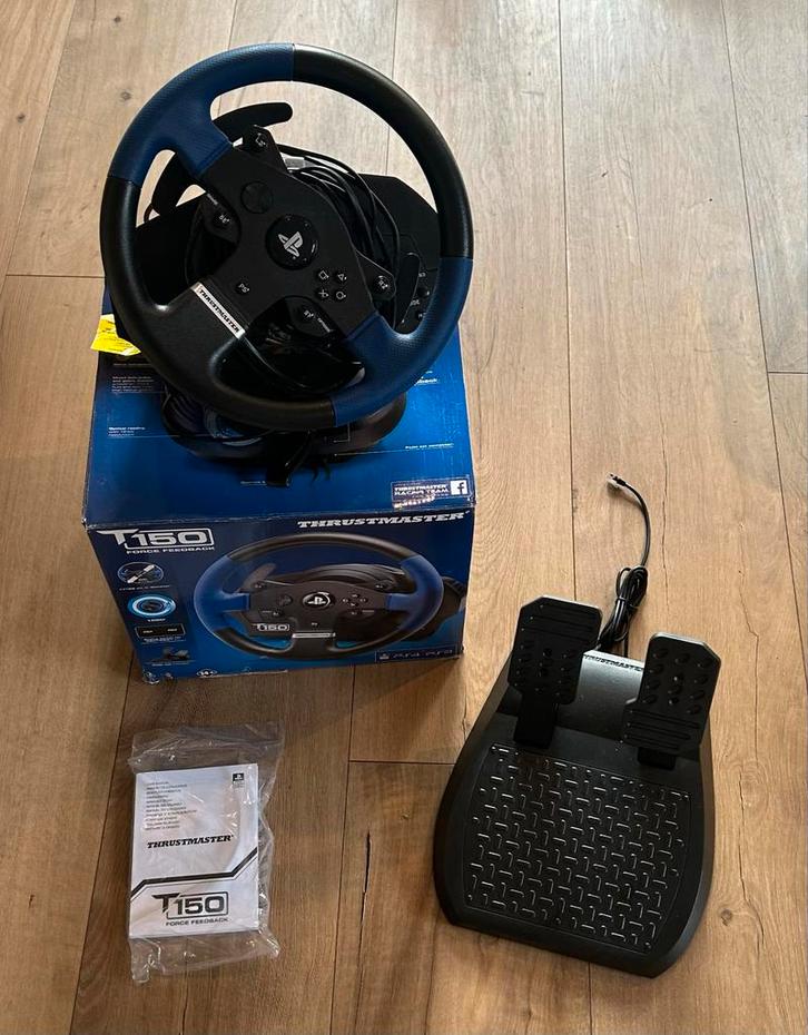Thrustmaster T150 Force Feedback Stuur & Pedalen, Spelcomputers en Games, Spelcomputers | Sony PlayStation Consoles | Accessoires