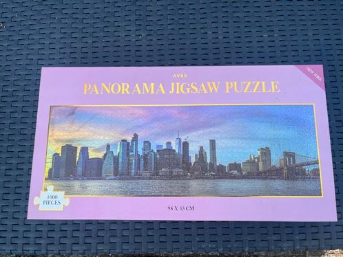 1000 stukjes puzzel – Skyline van New York– 98x33 cm, Hobby en Vrije tijd, Denksport en Puzzels, Zo goed als nieuw, Legpuzzel