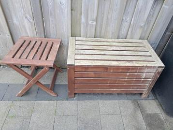 Stoeltje en opbergbak voor de ruin beschikbaar voor biedingen