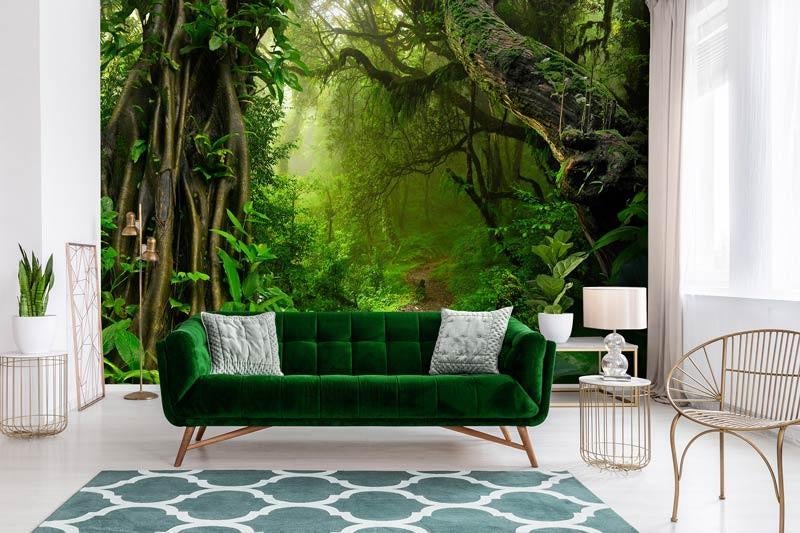 Fotobehang / Behang - Regenwoud - Oerwoud - Jungle, Huis en Inrichting, Stoffering | Behang, Verzenden, Minder dan 10 m², Info@fotobehangkoning.nl