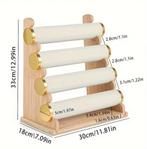 Bamboe Houten Sieradenrek - Beige, Ophalen of Verzenden, Nieuw, Beige, Hout