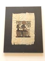 Ingelijst papyrus ' Horus & Hathor ' ( 35 x 28 ) NIEUW !, Minder dan 50 cm, Nieuw, Ophalen of Verzenden, Minder dan 50 cm