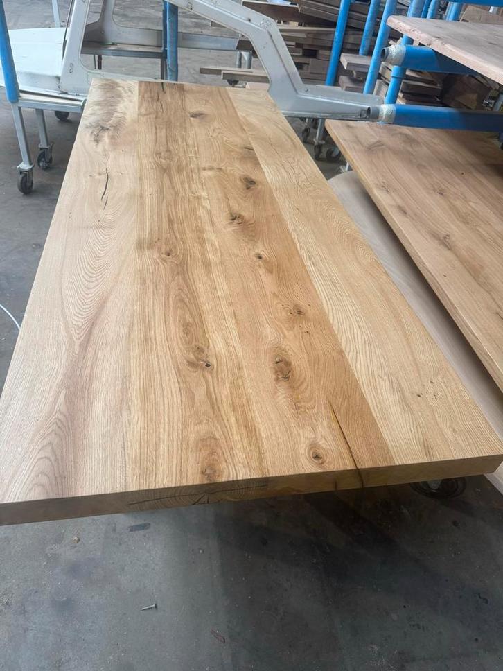 Eiken Tafelbladen - 60 stuks - 200-240cm, Doe-het-zelf en Verbouw, Hout en Planken, Nieuw, Plank, Eiken, 200 tot 250 cm, 50 mm of meer