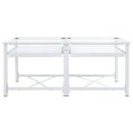 Dubbele wasmachine sokkel met uittrekbare planken wit, Eenpersoons, Nieuw, Bbd, Bbd