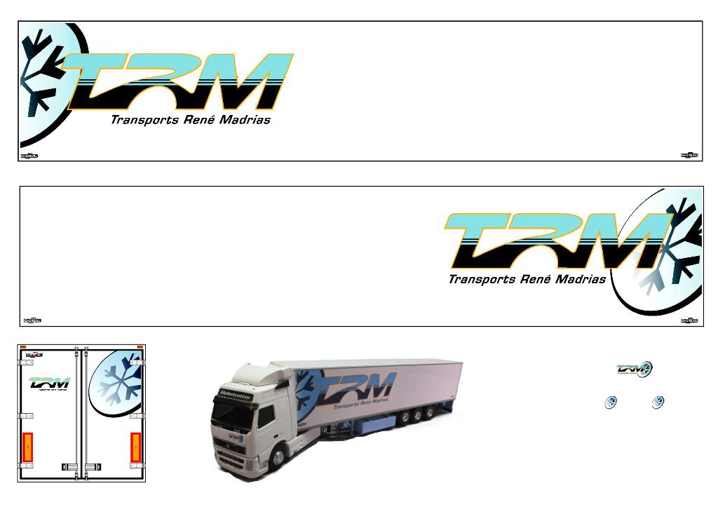 Vrachtauto decal 1:50 TRM Transports René Madrias Frankrijk, Verzenden, Nieuw, Bus of Vrachtwagen, Overige merken