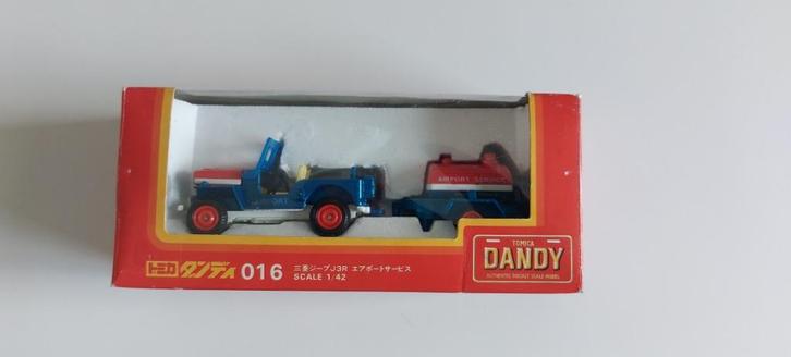 Tomica Dandy 016 Mitsubishi jeep J3R en trailer, Hobby en Vrije tijd, Modelauto's | Overige schalen, Nieuw, Auto, Ophalen of Verzenden