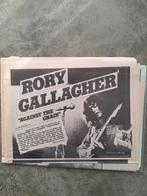 Rory Gallagher: Promo adv.  Against the grain, Ophalen of Verzenden, Zo goed als nieuw, Boek, Tijdschrift of Artikel