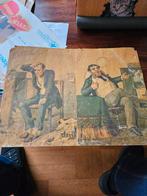 Oude prent van twee heren, Ophalen