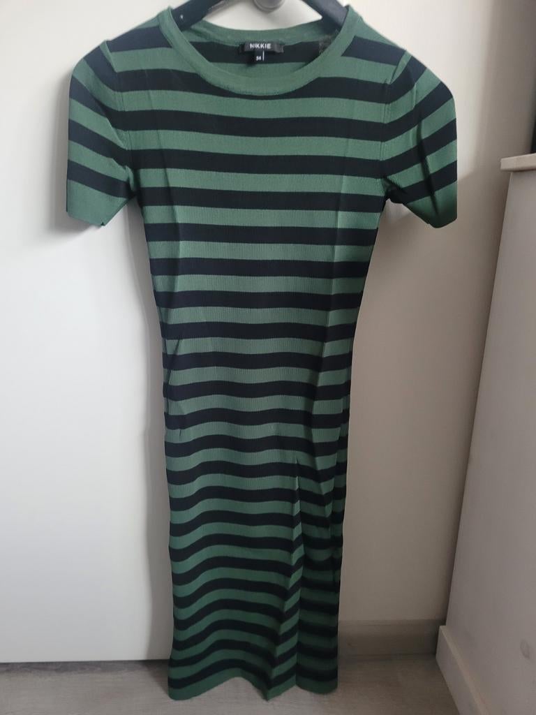 Nikkie Jurk Maat 34 - Zwart/Groen, Ophalen of Verzenden, Zo goed als nieuw, Nikkie, Maat 34 (XS) of kleiner
