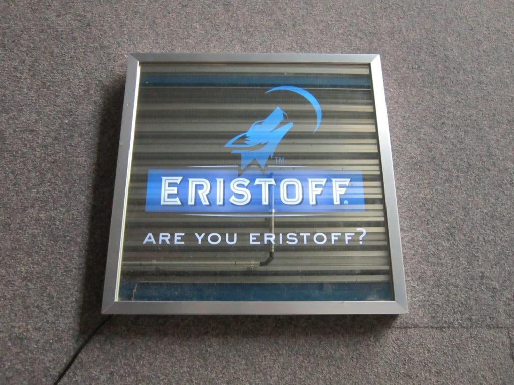 ERISTOFF VODKA LICHTRECLAME, Ophalen, Zo goed als nieuw, Lichtbak of (neon) lamp
