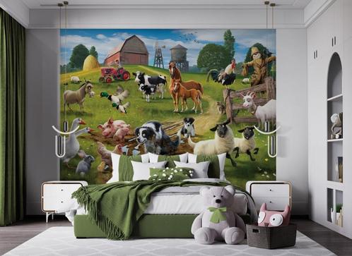 Boerderijdieren Poster Behang Walltastic - Gratis Verzending, Huis en Inrichting, Stoffering | Behang, minder dan 10 m², Ophalen of Verzenden