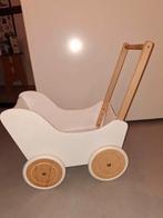 Houten poppenwagen wit, Ophalen, Zo goed als nieuw, Duw- of Trekspeelgoed