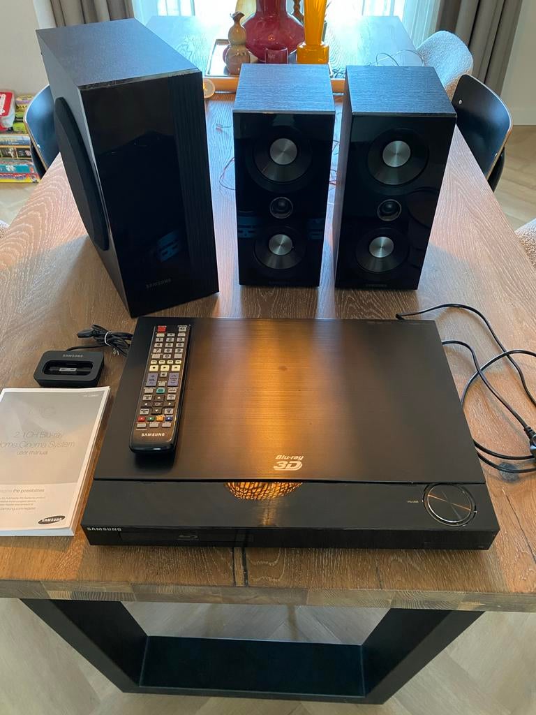 Samsung Home Cinema Set met Blu-ray, Audio, Tv en Foto, Home Cinema-sets, Ophalen, Gebruikt, 2.1-systeem, Blu-ray-speler