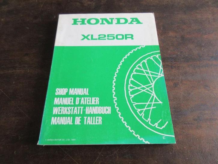 Honda XL250R werkplaatshandboek shop repair manual, Motoren, Handleidingen en Instructieboekjes, Honda, Ophalen of Verzenden