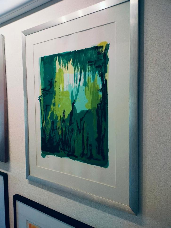 Carry Tefsen Actrice Green Forrest Zeefdruk, Antiek en Kunst, Kunst | Litho's en Zeefdrukken, Ophalen of Verzenden