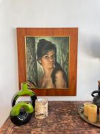 Jh lynch 60's 70's doek schilderij print origineel Tina, Ophalen of Verzenden