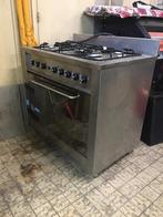 5 pits gasfornuis gaskookplaat oven rvs grote groot, Gebruikt, 60 cm of meer, Ophalen of Verzenden, Gas