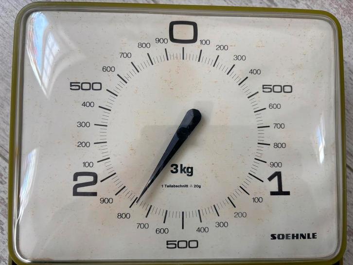vintage weegschaal muur groen Soehnle, Antiek en Kunst, Curiosa en Brocante, Ophalen of Verzenden
