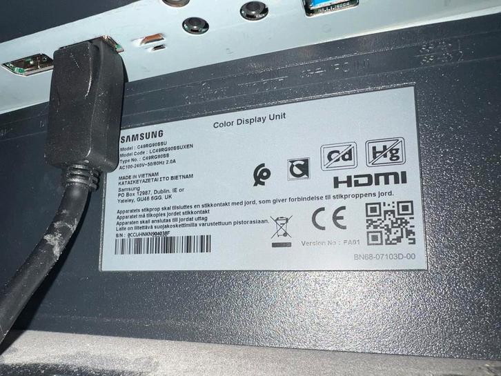 Samsung 49” Curved QLED Gaming Monitor – LC49RG90SSUXEN, Computers en Software, Monitoren, Gaming, Curved, LED, Ophalen of Verzenden