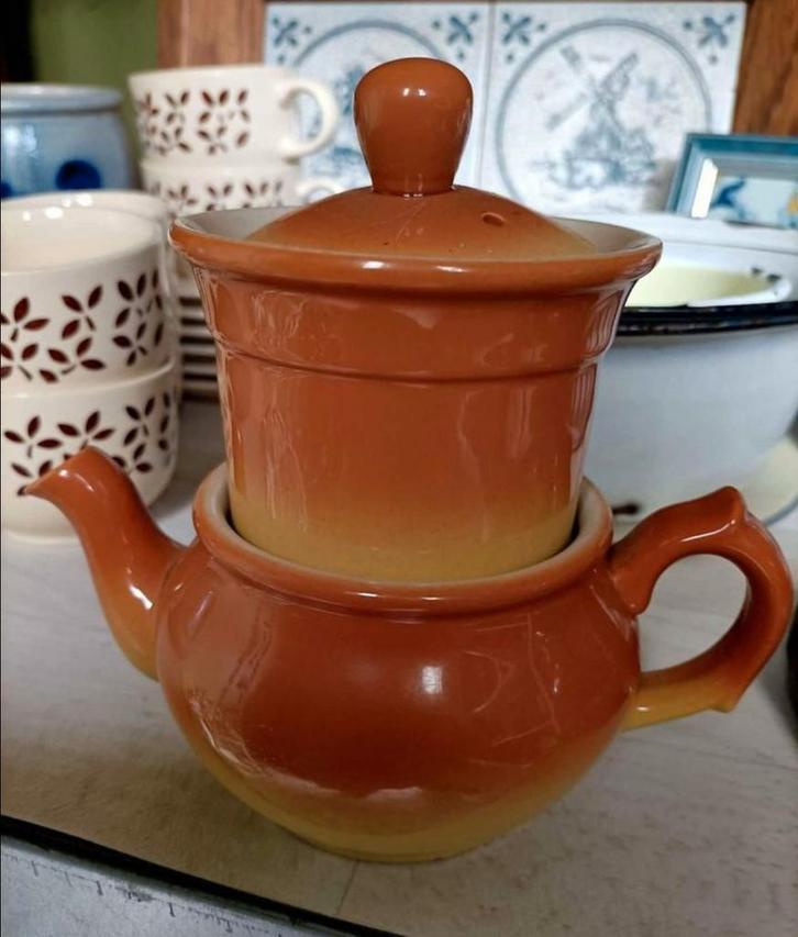 Parafeu Petrus Regout Koffiepot met filter, Antiek en Kunst, Antiek | Servies los, Ophalen of Verzenden