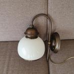 Vintage - Wandlamp - Muurlamp - Metaal - Glas - Massive -'75, Huis en Inrichting, Lampen | Wandlampen, Gebruikt, Vintage, Ophalen of Verzenden