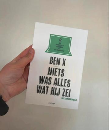 Niets was alles wat hij zei - Nic Balthazar beschikbaar voor biedingen