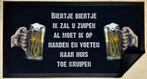 Biertje biertje ik zal u zuipen barmat barrunner drip mat, Verzamelen, Biermerken, Ophalen of Verzenden, Nieuw, Reclamebord, Plaat of Schild