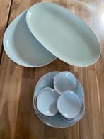 Pastel mint schalen en snack setje, Huis en Inrichting, Keuken | Servies, Ophalen of Verzenden, Zo goed als nieuw, Overige stijlen