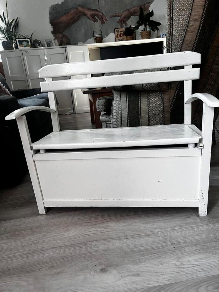 Retro antiek kinderbankje uit de jaren ‘70, Huis en Inrichting, Woonaccessoires | Spiegels, Zo goed als nieuw, Minder dan 100 cm