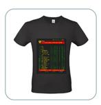 T-shirt teletekst met NEC op de eerste plaats, Ophalen of Verzenden, Zwart
